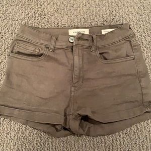 Pacsun green jean shortie shorts